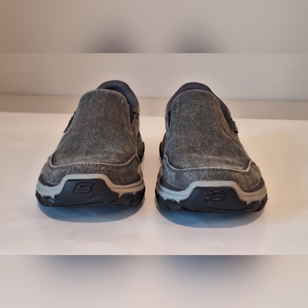 Skechers Respected Fallston Relaxed Fit Air Cooled Memory Foam Charcoal Grey 8 - Picture 3 of 16